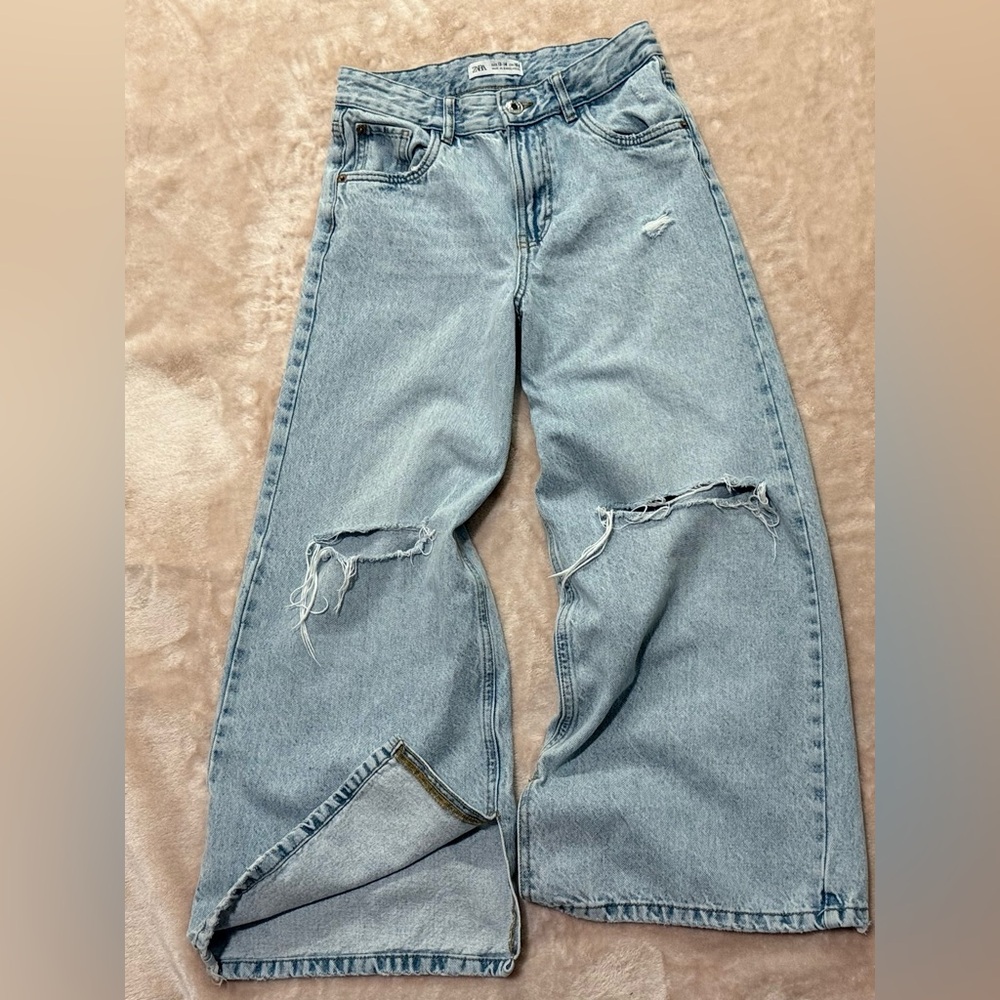 ZARA Kids Light Wash Denim Jeans Size 13-14 (Fits Women’s XS/0)